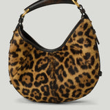 Saint Laurent Mombasa leopard-print pony hair shoulder bag