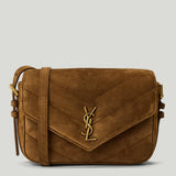Saint Laurent Loulou Cassandre suede shoulder bag