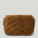 Saint Laurent Loulou Cassandre suede shoulder bag