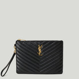Saint Laurent Cassandre Matelassé leather pouch
