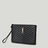 Saint Laurent Cassandre Matelassé leather pouch