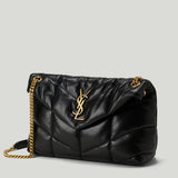 Saint Laurent Puffer small lambskin shoulder bag