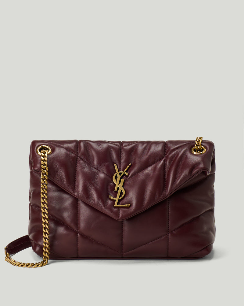Saint Laurent Puffer small lambskin shoulder bag