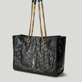 Saint Laurent Niki small crinkled leather tote bag