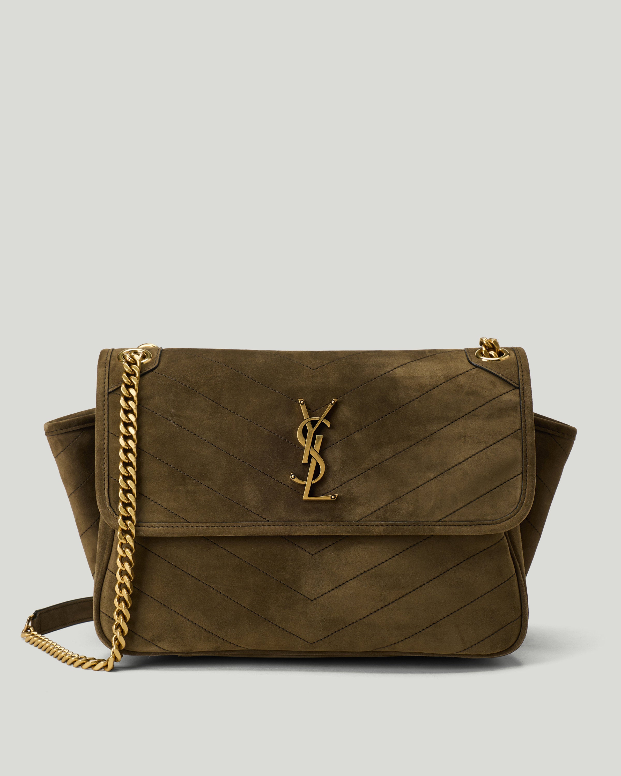 Saint Laurent Niki Tripouch suede shoulder bag – Luisa World