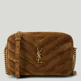 Saint Laurent Loulou quilted suede shoulder bag