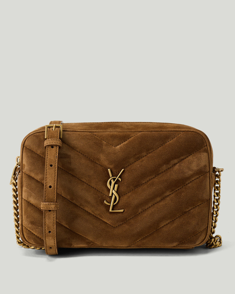 Saint Laurent Loulou quilted suede shoulder bag