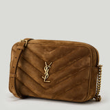 Saint Laurent Loulou quilted suede shoulder bag