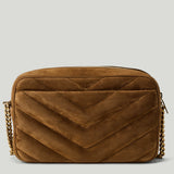 Saint Laurent Loulou quilted suede shoulder bag