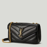Saint Laurent Loulou small Matelassé lambskin shoulder bag