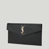 Saint Laurent Uptown grain de poudre leather pouch