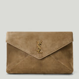 Saint Laurent Cassandre suede clutch