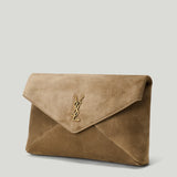 Saint Laurent Cassandre suede clutch