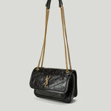 Saint Laurent Niki crinkled leather mini shoulder bag