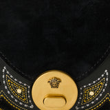 Versace Vivien stud-embellished leather clutch