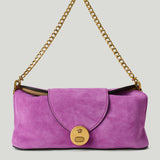 Versace Vivian suede clutch