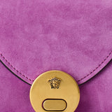 Versace Vivian suede clutch