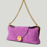 Versace Vivian suede clutch