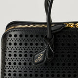 ALAÏA Delta small perforated Vienne calfskin bag