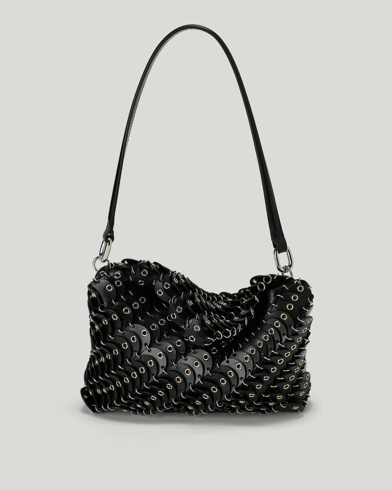 Rabanne Paco leather shoulder clutch