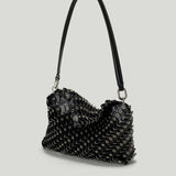Rabanne Paco leather shoulder clutch