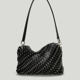 Rabanne Paco leather shoulder clutch