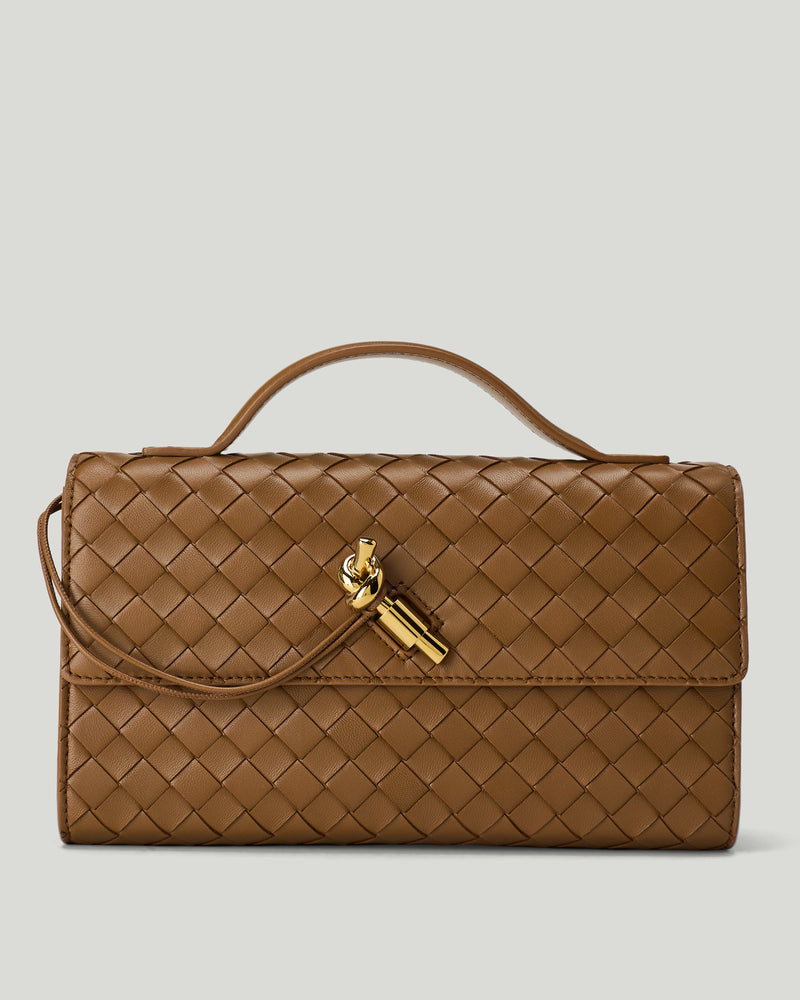 Bottega Veneta Andiamo Clutch Intrecciato leather bag