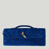 Bottega Veneta Andiamo Intrecciato suede clutch bag