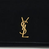 Saint Laurent Kate velvet clutch on chain