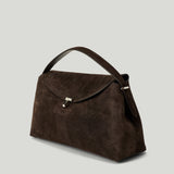 TOTEME T-Lock suede top-handle bag