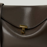 TOTEME T-Lock leather clutch
