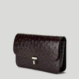 TOTEME T-Lock ostrich-embossed crossbody bag