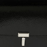 TOTEME T-Lock grained patent crossbody bag