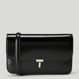 TOTEME T-Lock grained patent crossbody bag