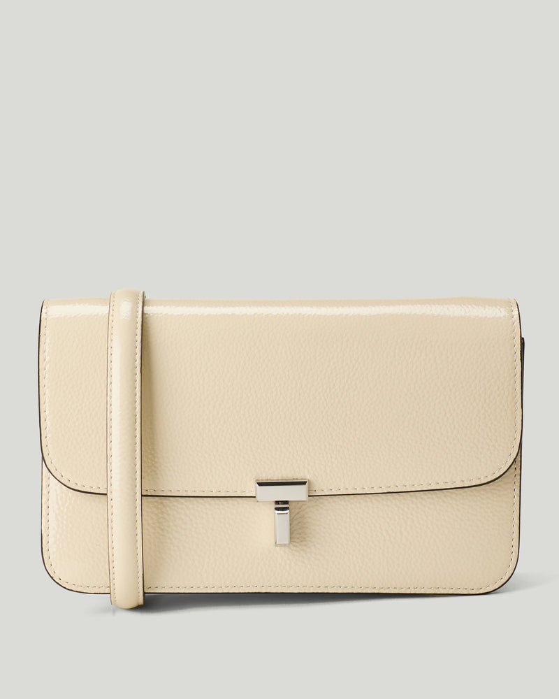 TOTEME T-Lock patent leather crossbody bag
