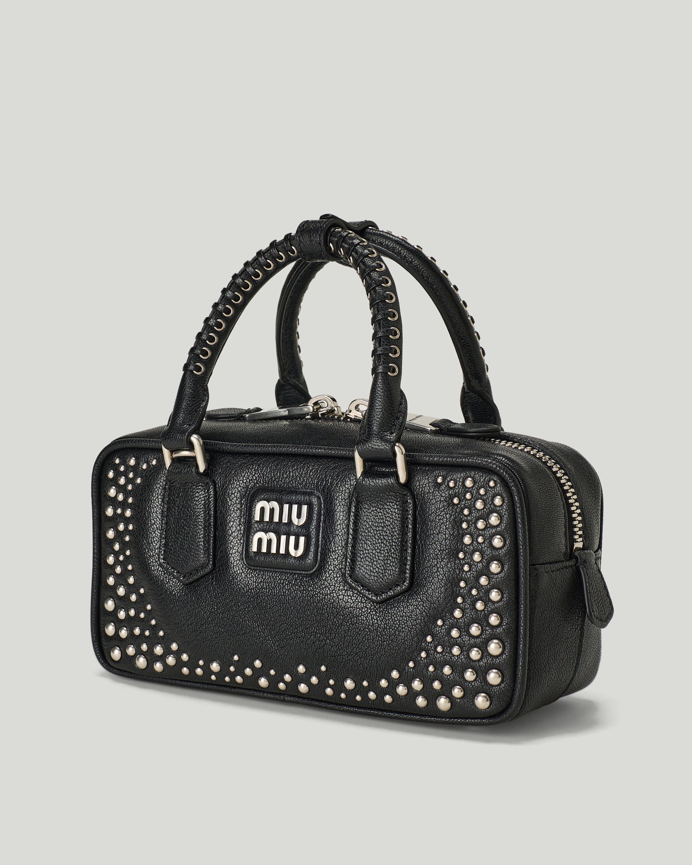 Miu Miu Arcadie studded leather bag – Luisa World