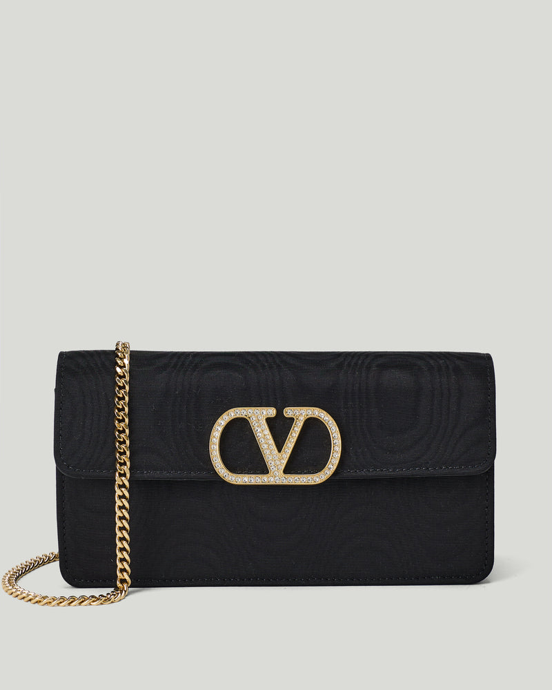 Valentino Garavani VLogo mini moiré clutch