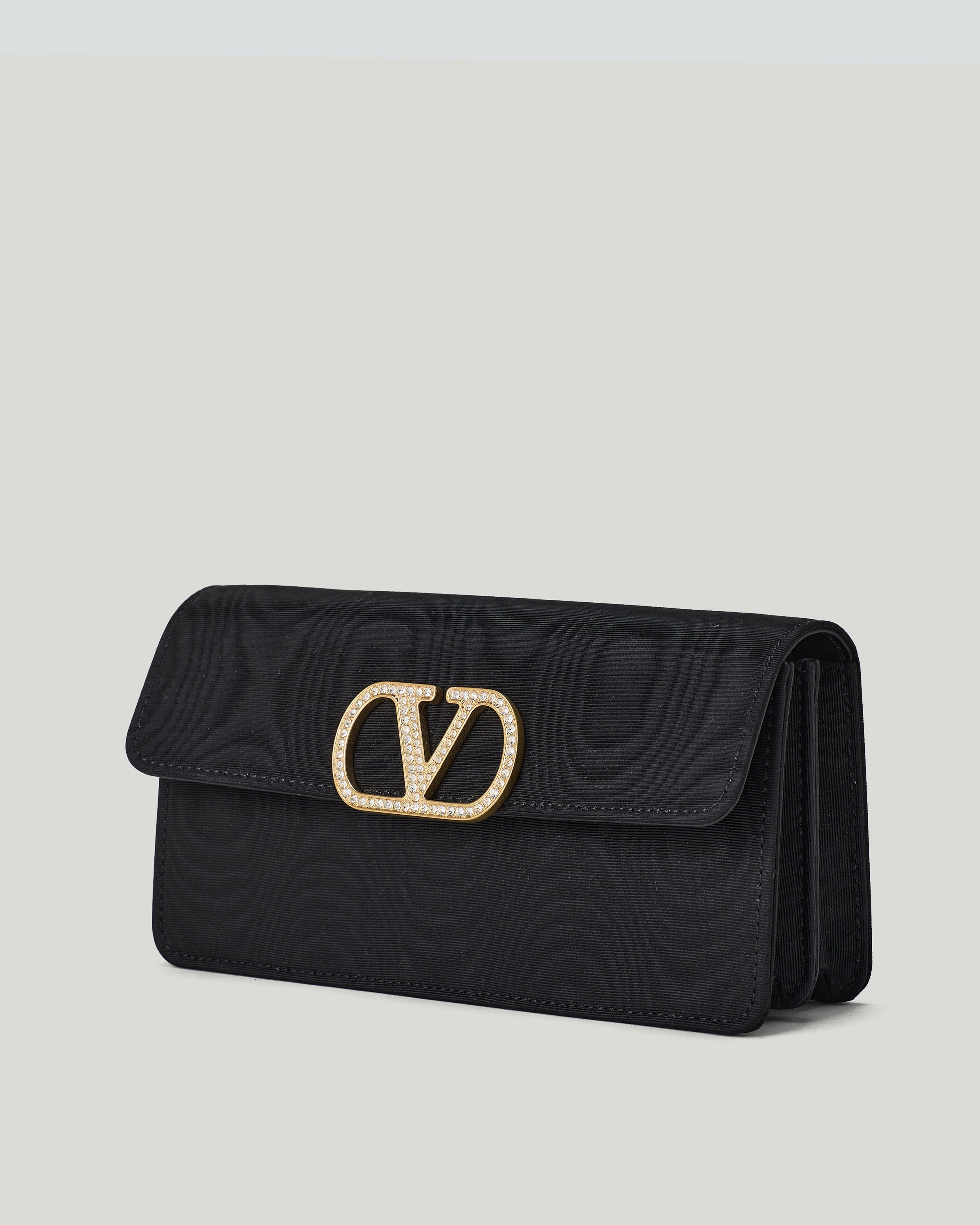 Valentino Garavani VLogo mini moiré clutch – Luisa World