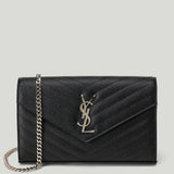 Saint Laurent Classic Cassandre chain wallet
