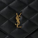 Saint Laurent Paris grain de poudre leather chain wallet