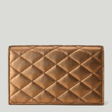 Saint Laurent Paris metallic leather chain wallet