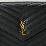 Saint Laurent Cassandre Envelope small leather wallet on chain