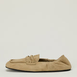 Miu Miu Ruched suede penny loafers