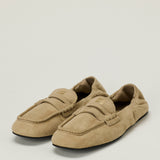 Miu Miu Ruched suede penny loafers