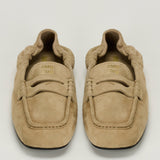 Miu Miu Ruched suede penny loafers