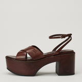 Miu Miu Leather platform sandals