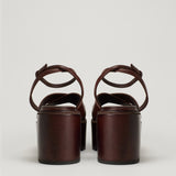 Miu Miu Leather platform sandals