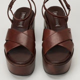 Miu Miu Leather platform sandals