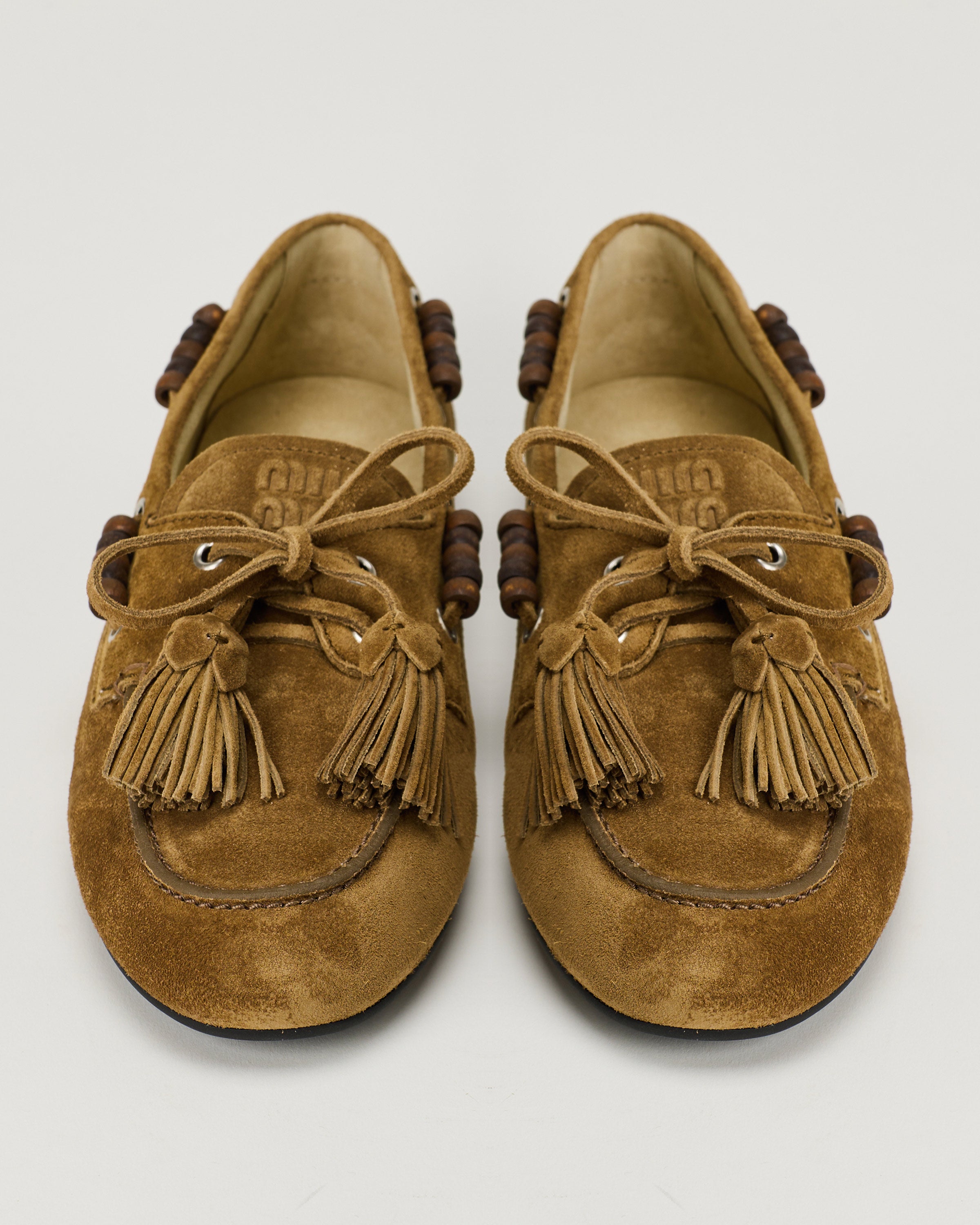 Miu Miu Faded suede deck shoes – Luisa World