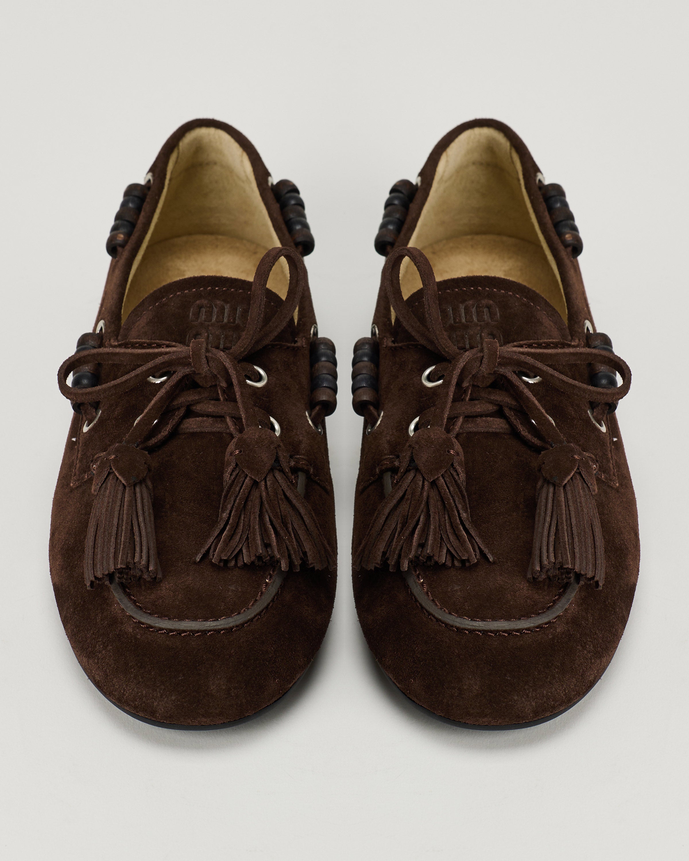 Miu Miu Faded suede deck shoes – Luisa World